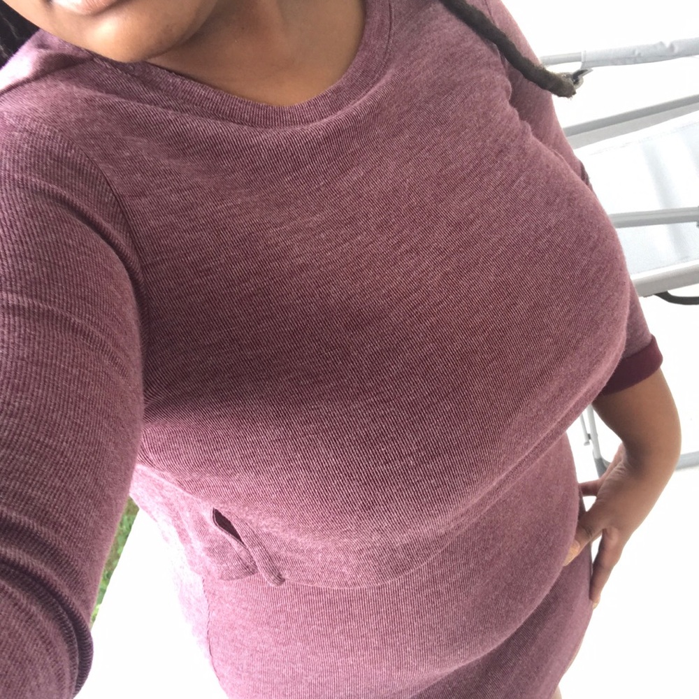 Distressed Wine/Burgundy 2 Layer MiniDress